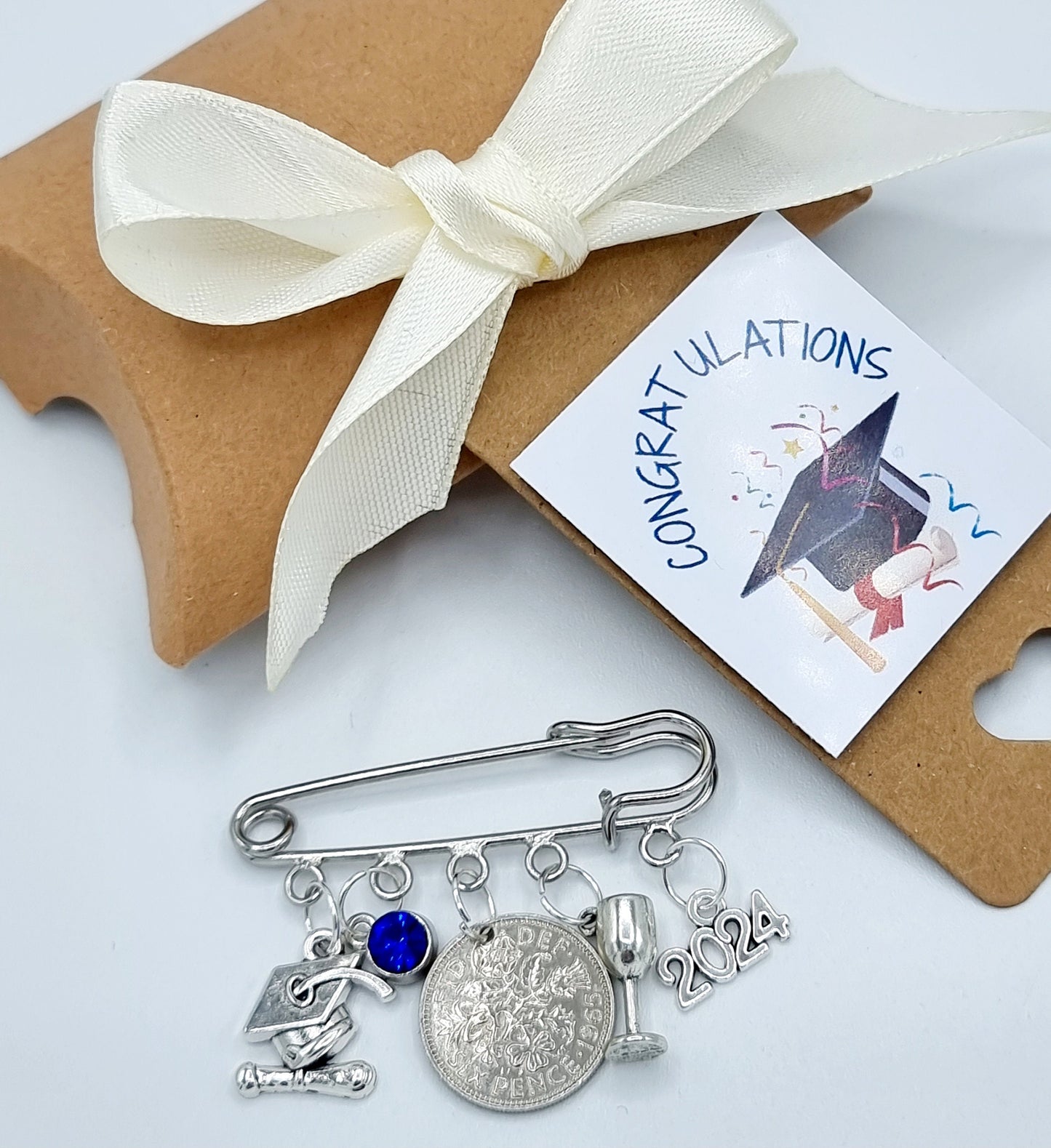 Graduation Gift Keepsake Lucky Sixpence Personalised