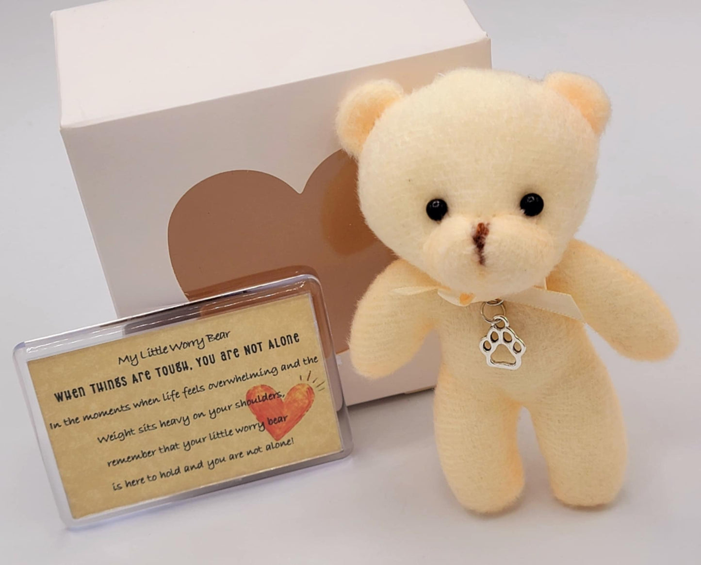 COMFORT MY LITTLE WORRY BEAR KEY RING GIFT SET HEALTH AWARENSS