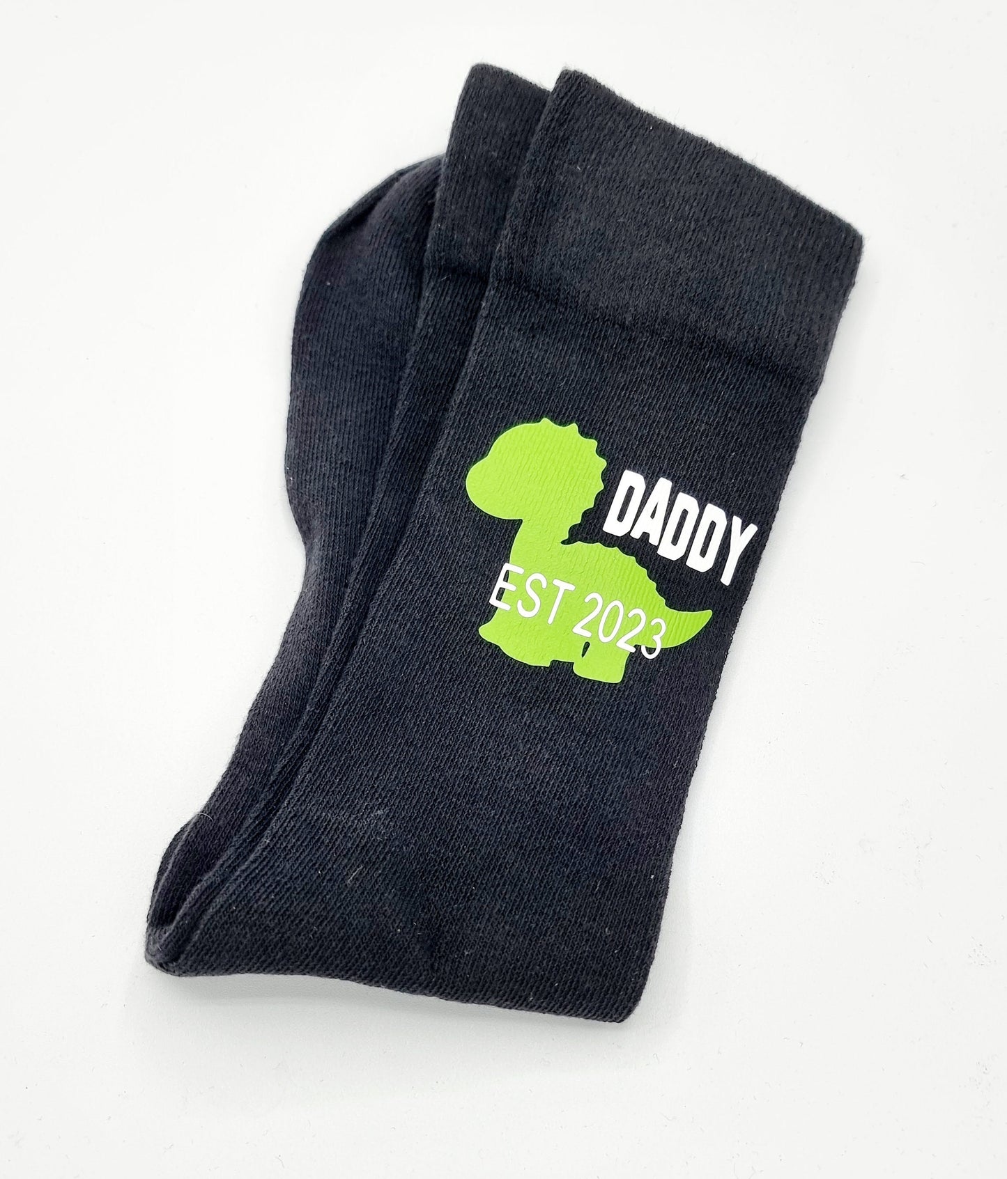 Daddy Est (any year) Daddy to Be / Step Dad / G/Dad- Socks - Father's Day - Gift From Bump - Gift Dad With Gift Bag