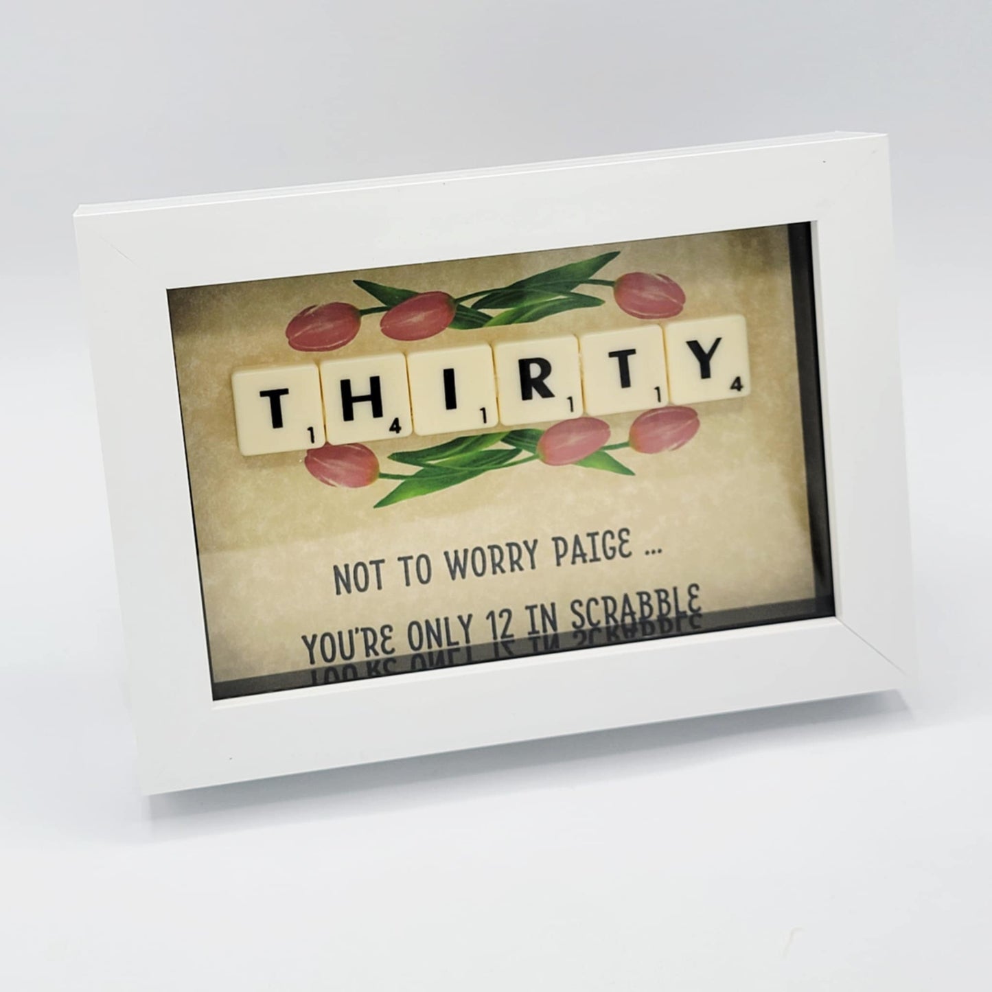 Any Age Gift Box 40th Birthday, 50th, 60th ... Milestone Gift Personalised Gift Scrabble Gift