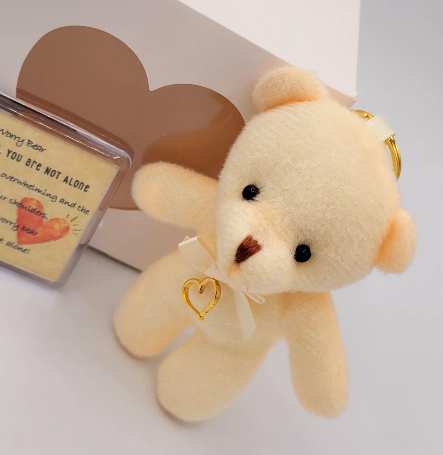 COMFORT MY LITTLE WORRY BEAR KEY RING GIFT SET HEALTH AWARENSS
