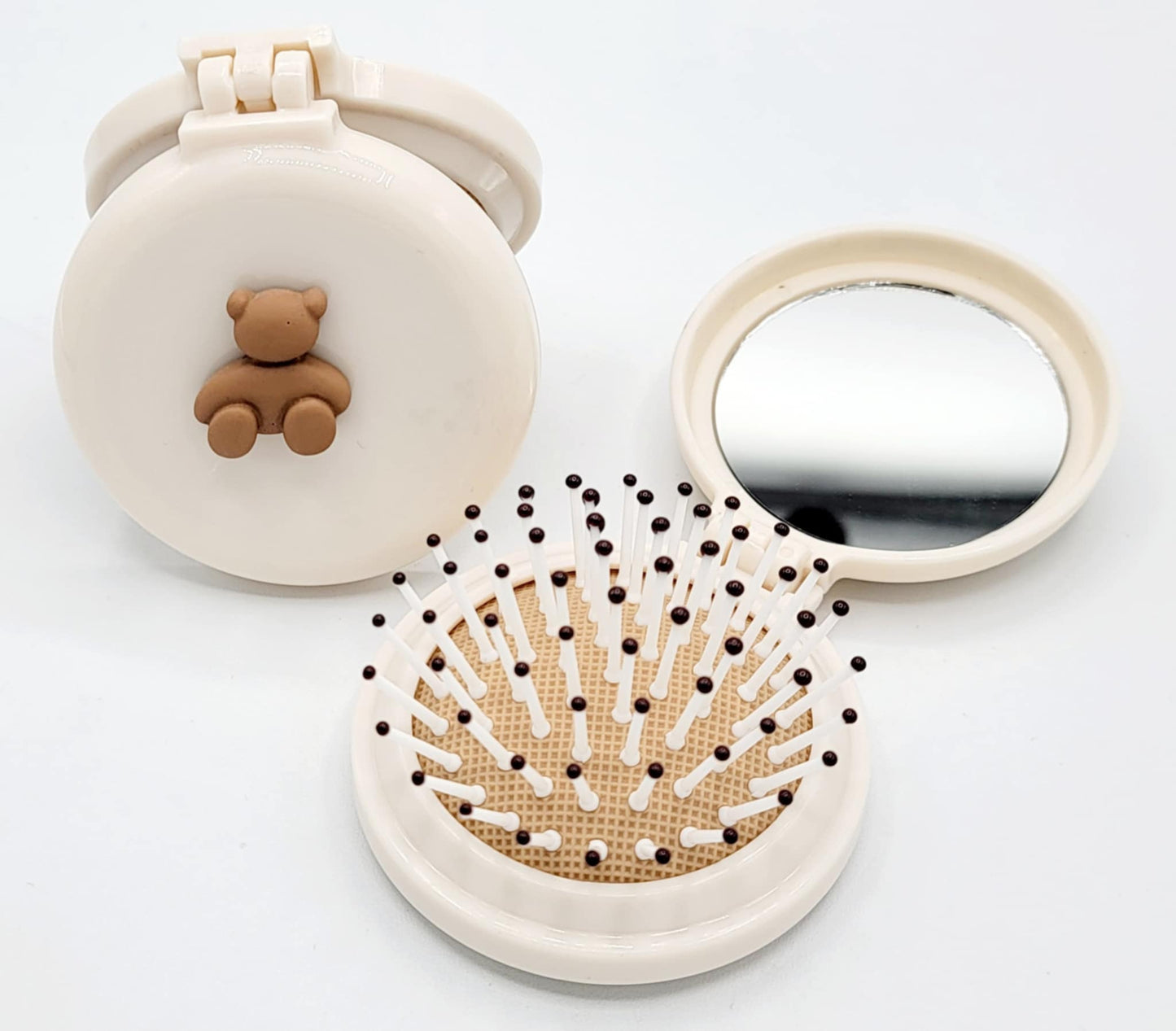 Teddy Brushes - Soft Brush Foldable Brush & Mirror