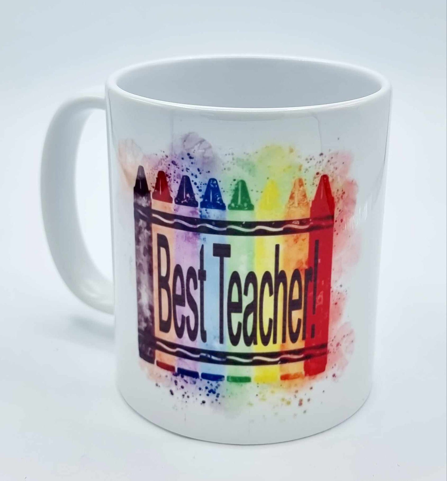 Teacher Gifts Leaving Present Crayon Print Name Added Personalised Mugs