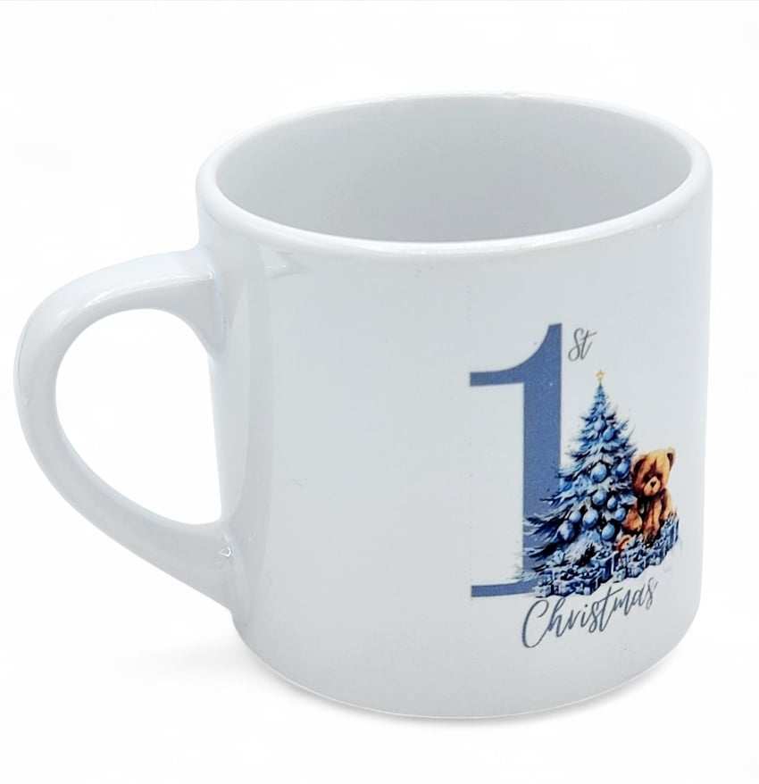 Personalised Child's Christmas Teddy Bear Mug Design - 6oz Customised Kids Christmas Cup