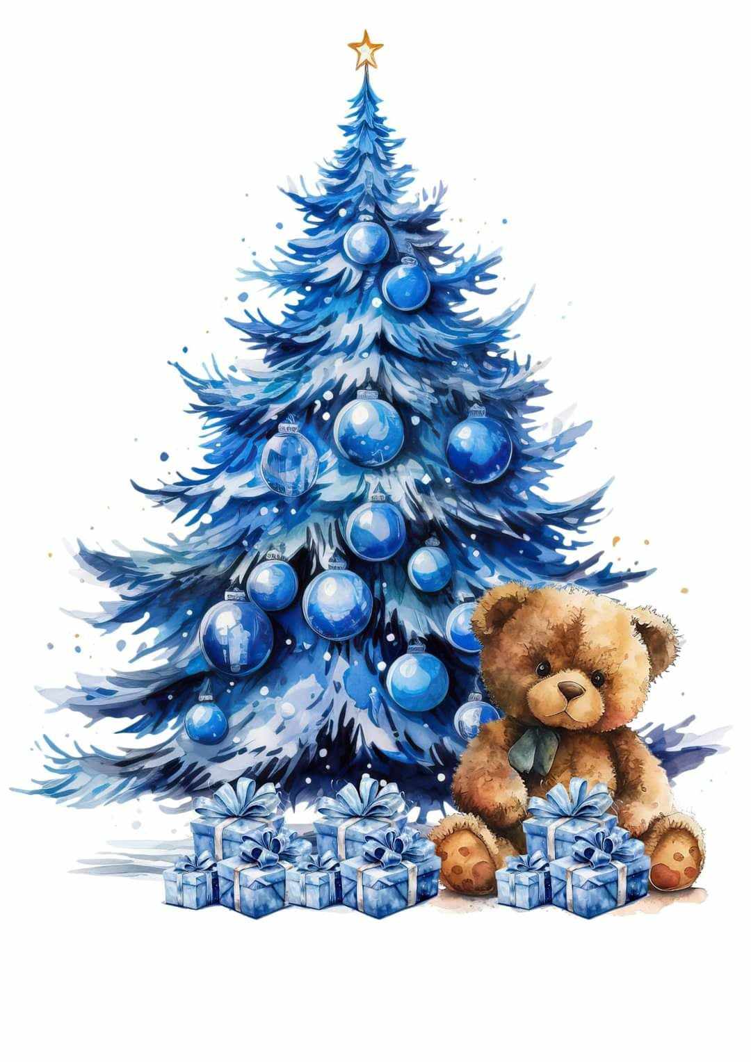 Personalised Child's Christmas Teddy Bear Mug Design - 6oz Customised Kids Christmas Cup