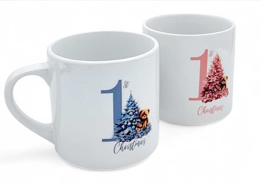 Personalised Child's Christmas Teddy Bear Mug Design - 6oz Customised Kids Christmas Cup