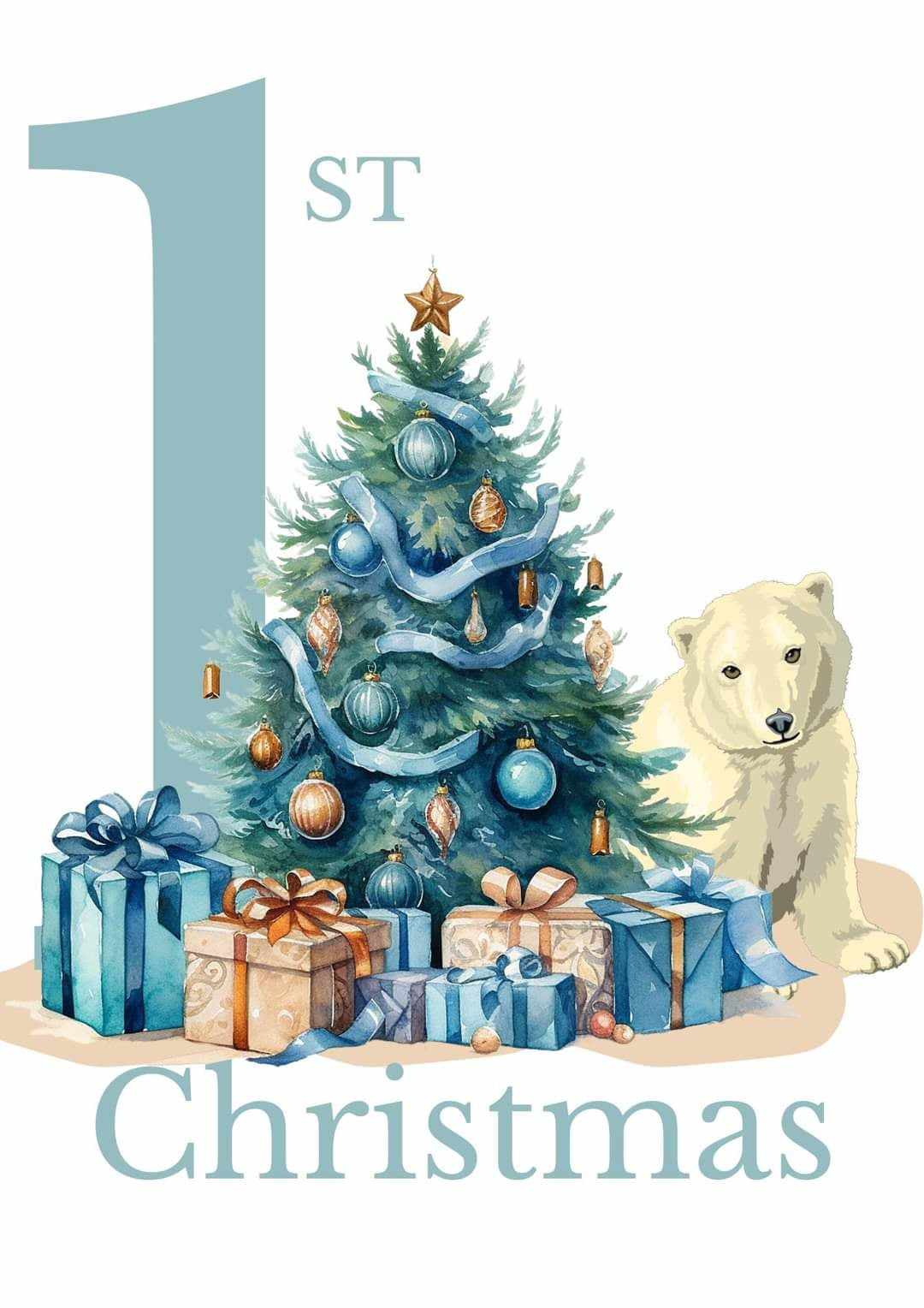 Personalised Child's Christmas Teddy Bear Mug Design - 6oz Customised Kids Christmas Cup
