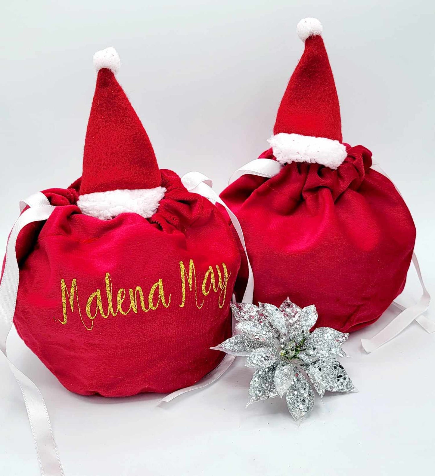 Personalised Santa Christmas Treat Bag Santa Christmas Eve Sweet/ Gift bag or Reindeer food bag - Gorgeous Christmas Gift Bag Sweet Bag