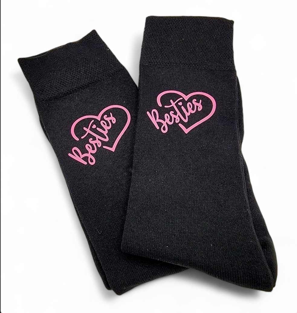 Hand Printed Best Friend Ladies Socks - Perfect Gift