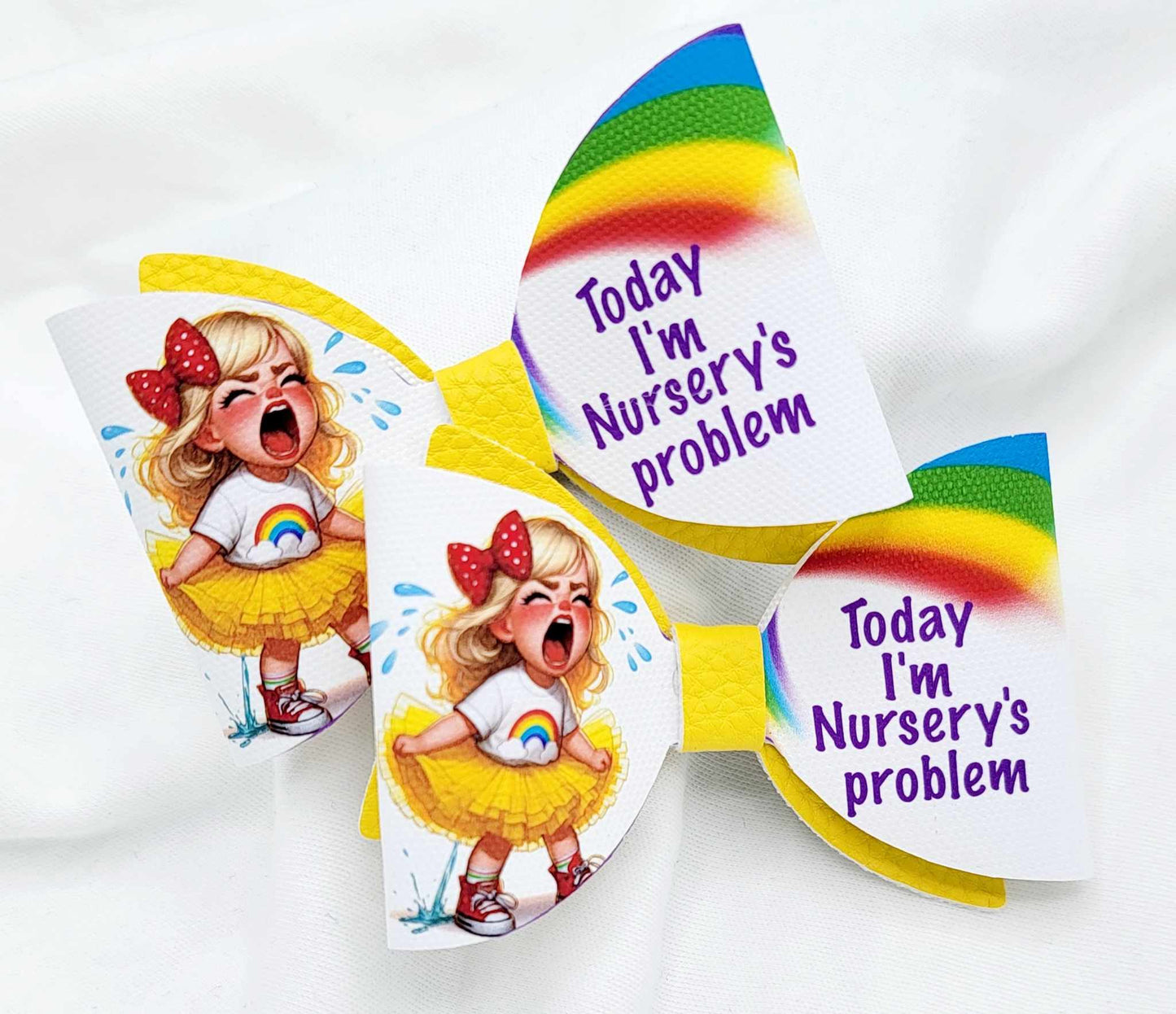 Cute Nursery Girls Hair Bow Clips Pair of 2