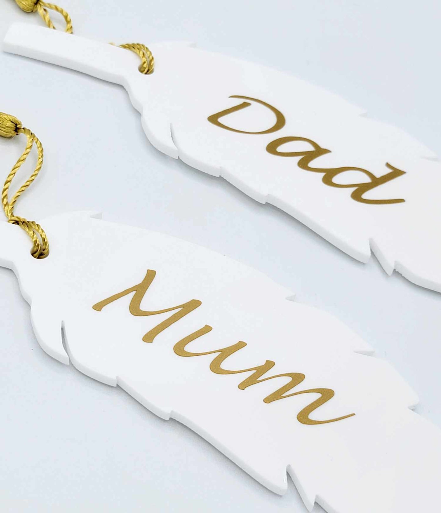 Personalised memorial feather, Feathers appear when loved ones are near Hanging ornament, Memorial ornament, Bereavement gift