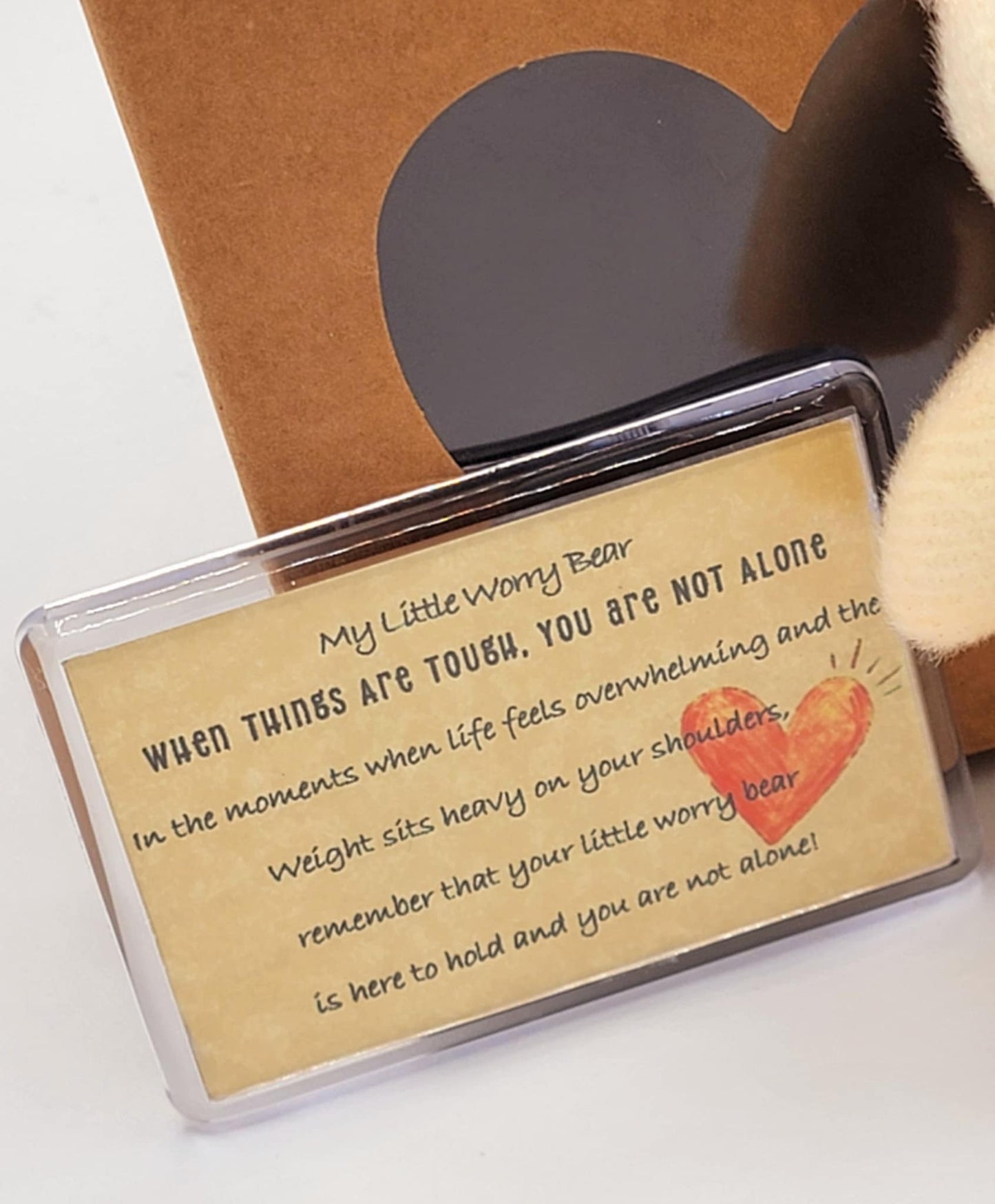COMFORT MY LITTLE WORRY BEAR KEY RING GIFT SET HEALTH AWARENSS