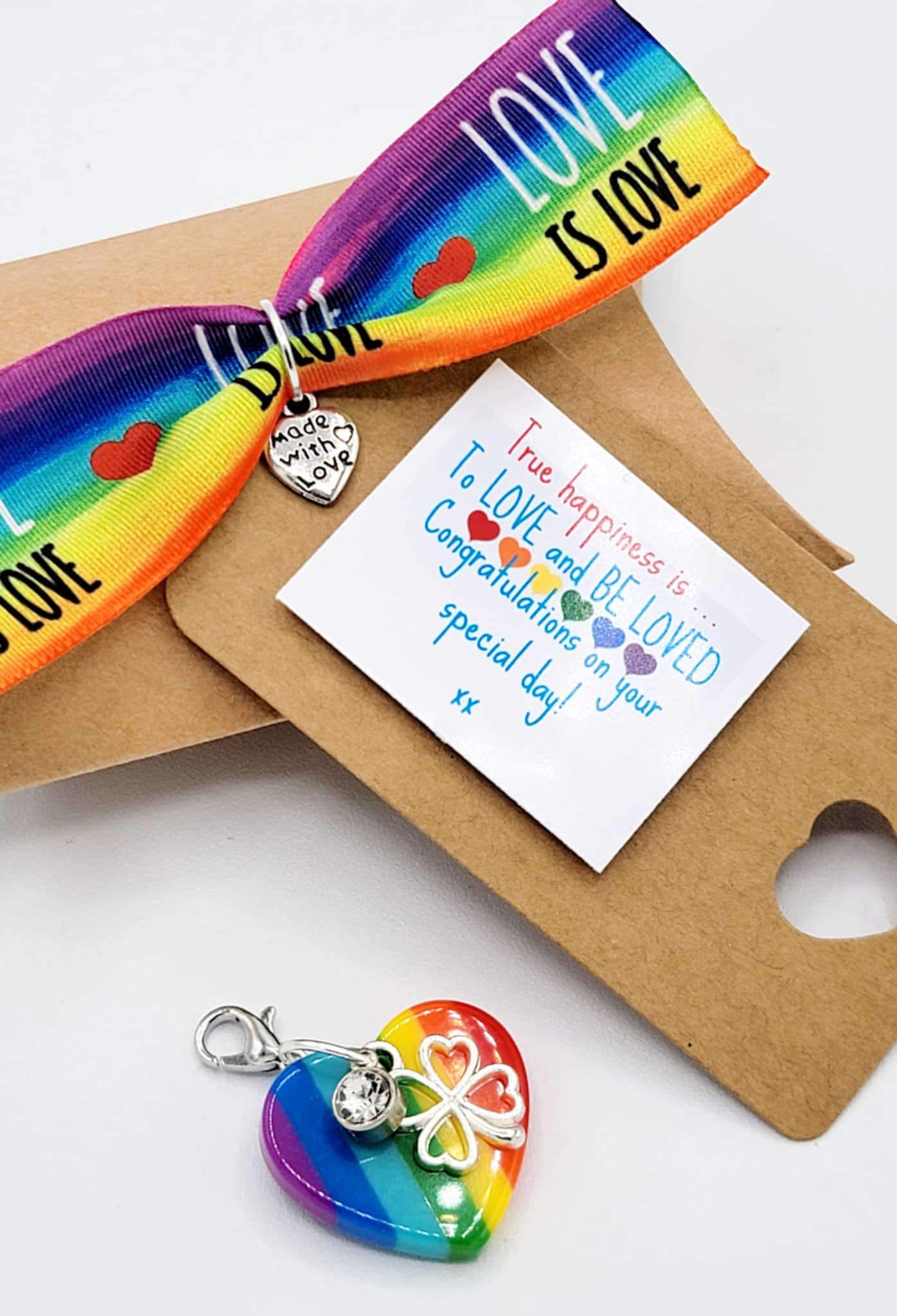 PRIDE LGBT WEDDING CEREMONY KEEPSAKES BOUQUET GARTER CHARMS BUTTON HOLE