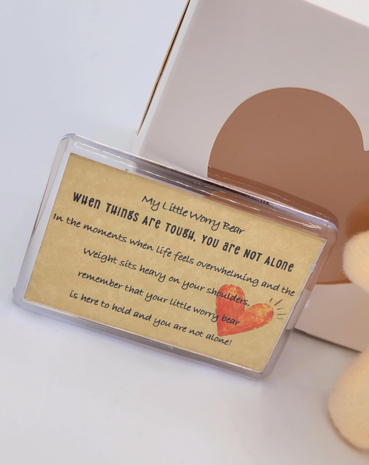 COMFORT MY LITTLE WORRY BEAR KEY RING GIFT SET HEALTH AWARENSS