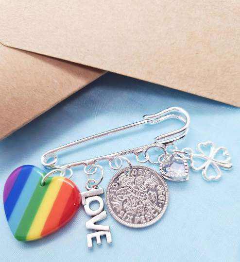 LGBT Pride Lucky Sixpence Kilt Pin