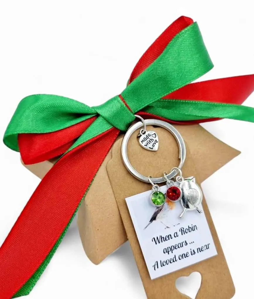 Robins Appear When Loved Ones Are Near - In Loving Memory, Keyring, Gift Box, Gift Card/Tag
