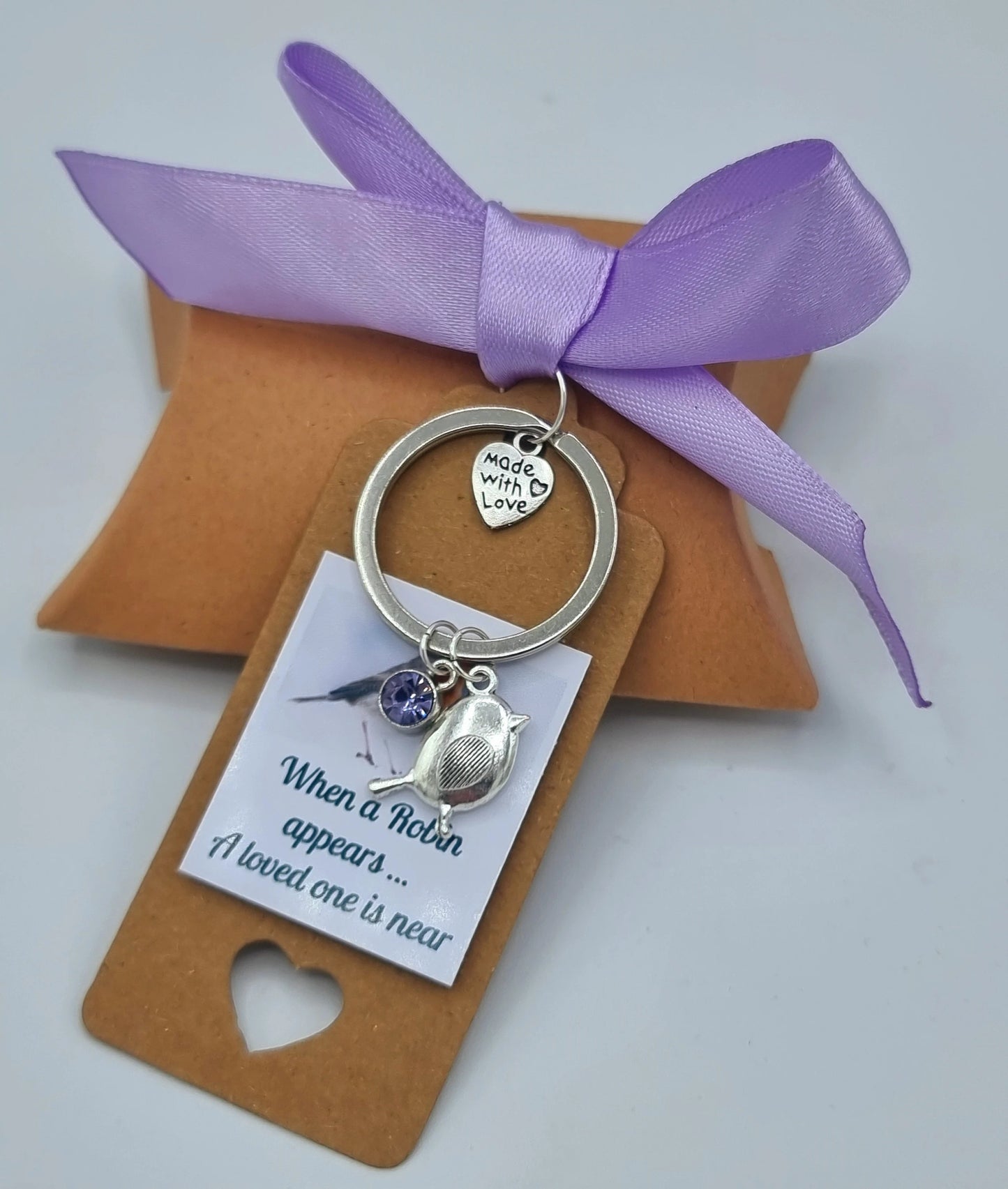 Robins Appear When Loved Ones Are Near - In Loving Memory, Keyring, Gift Box, Gift Card/Tag