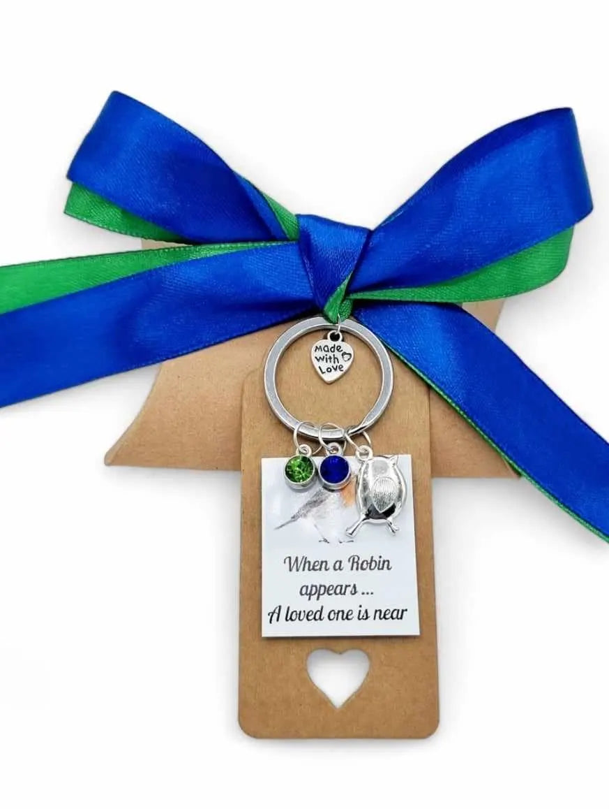 Robins Appear When Loved Ones Are Near - In Loving Memory, Keyring, Gift Box, Gift Card/Tag
