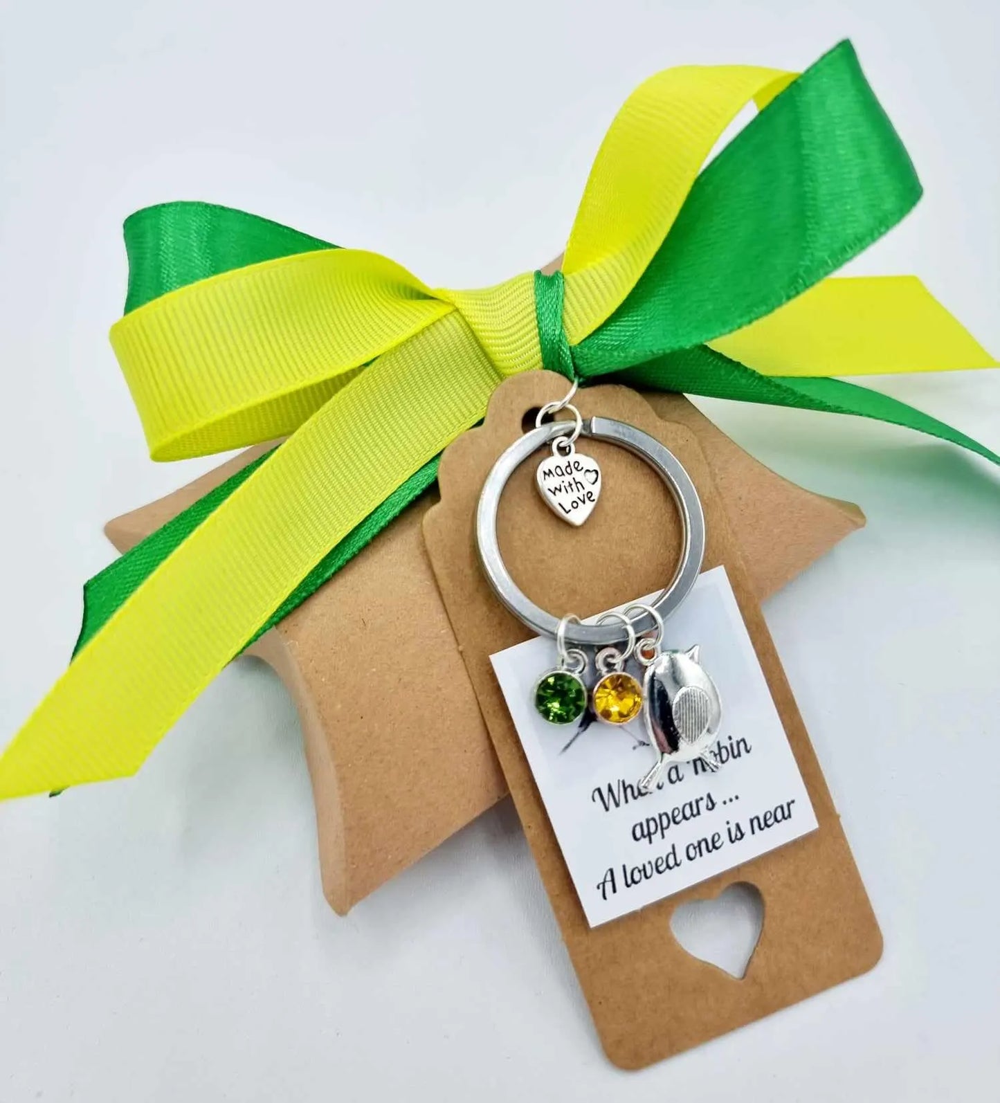 Robins Appear When Loved Ones Are Near - In Loving Memory, Keyring, Gift Box, Gift Card/Tag