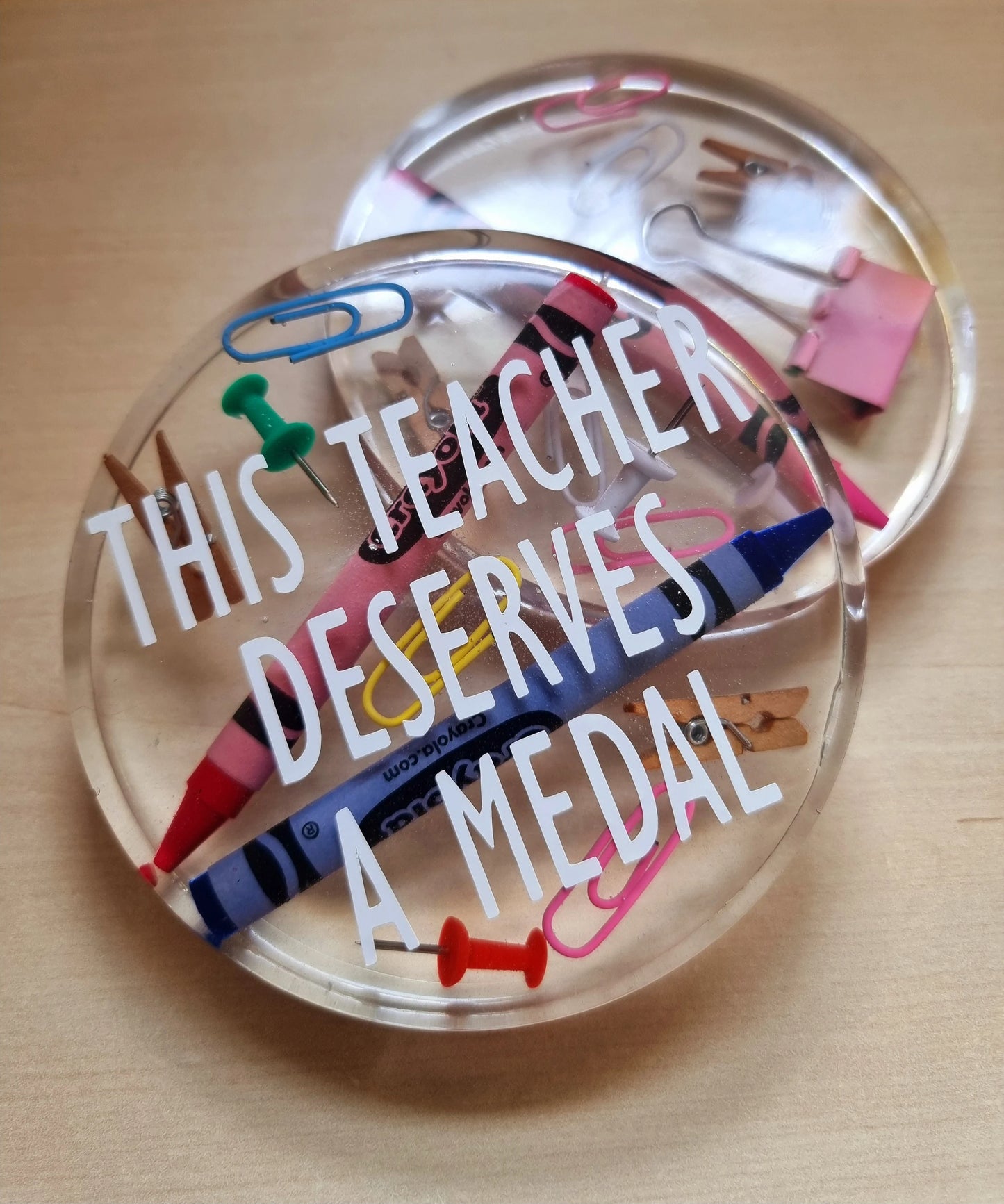 Teacher Gifts Resin Coaster Paper Weight Decoration