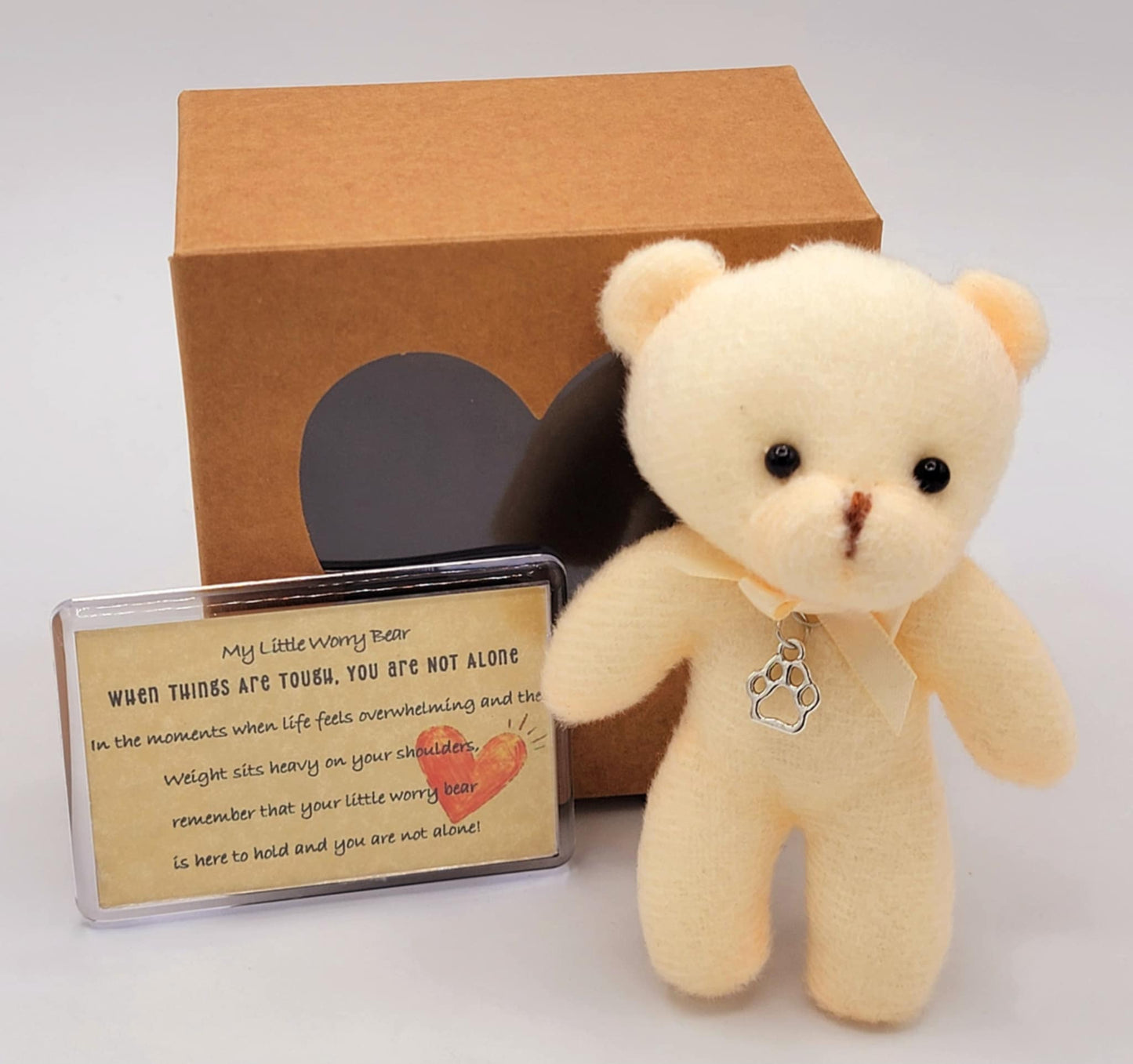 COMFORT MY LITTLE WORRY BEAR KEY RING GIFT SET HEALTH AWARENSS