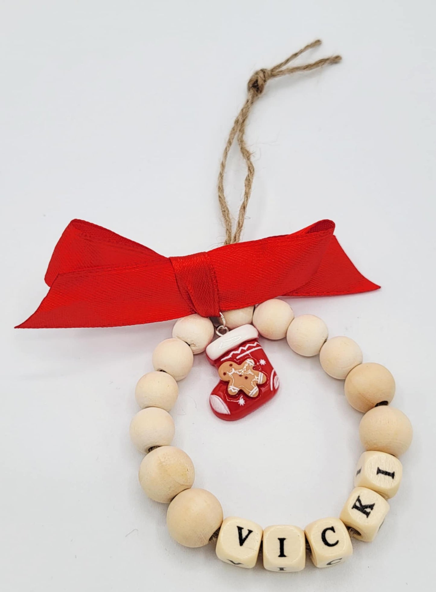 Handmade Wooden Christmas Hanging Decorations