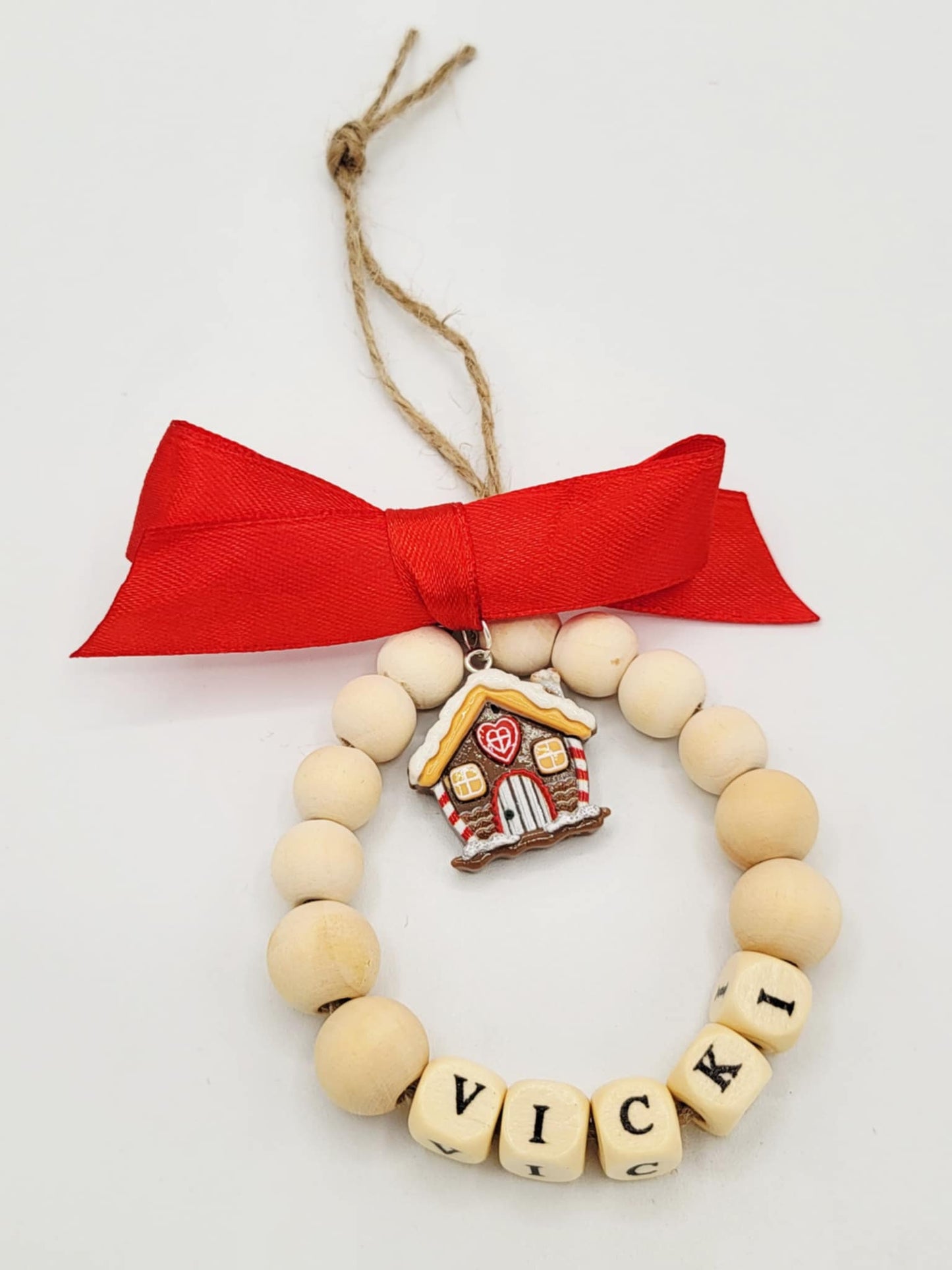 Handmade Wooden Christmas Hanging Decorations