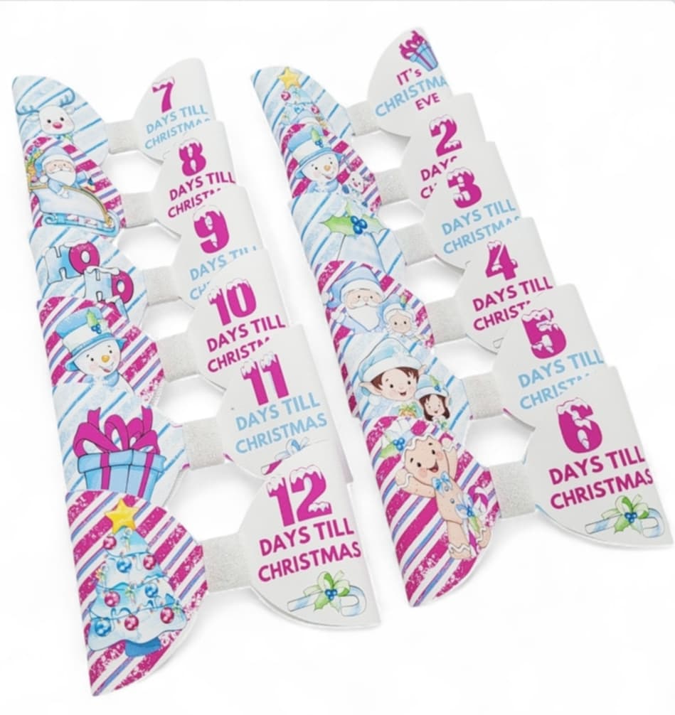 HANDMADE HAIR BOW CLIPS 12 DAYS OF CHRISTMAS