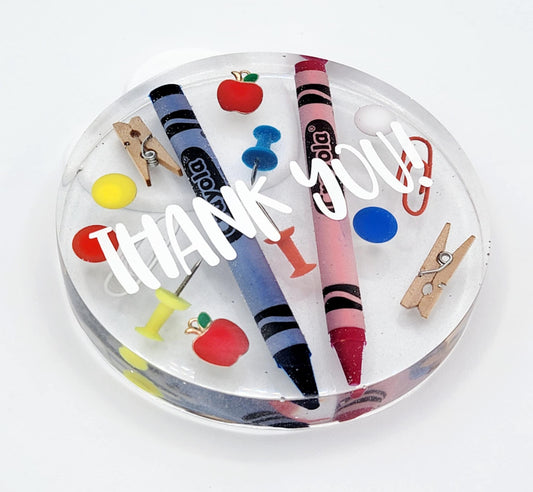 Teacher Gifts Resin Coaster Paper Weight Decoration