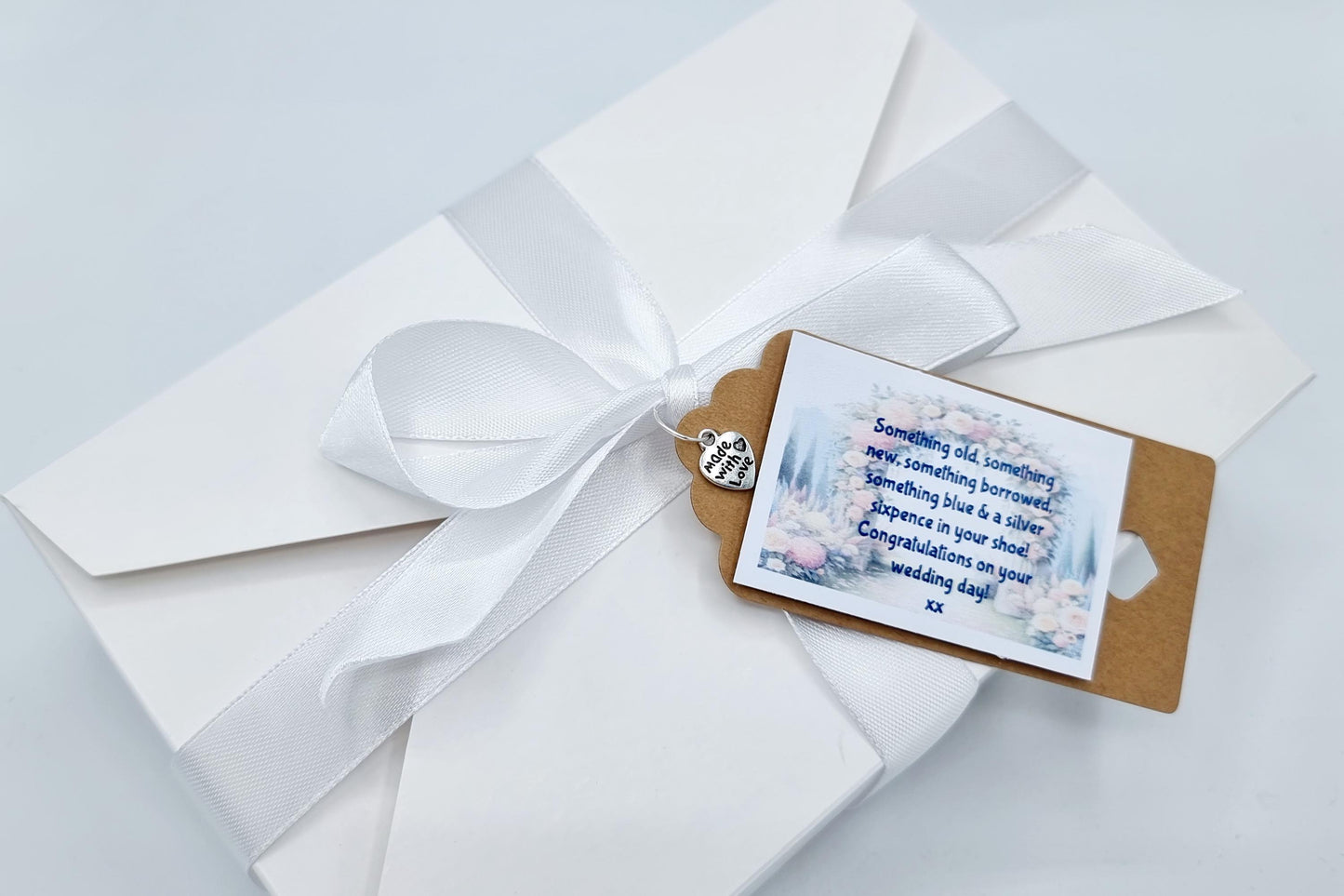 Garter Wedding Gift Boxed Something Blue Sixpence Horseshoe Bride Gift Hen Party Free Gift Bag Tag Free Postage