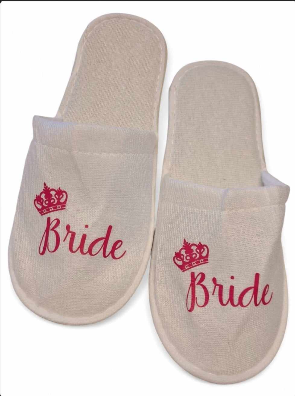 Bride Spa/Sauna/Birthday Slippers Wedding Bridesmaid Personalised One Size - Choice of Colour for lettering