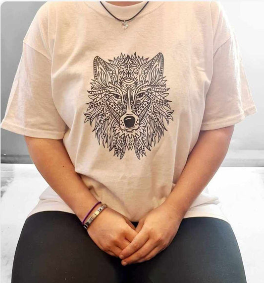 Celtic Wolf Design T Shirt