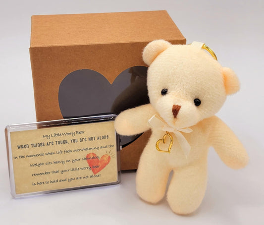 COMFORT MY LITTLE WORRY BEAR KEY RING GIFT SET HEALTH AWARENSS