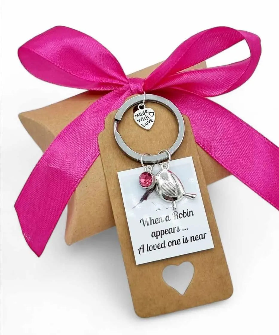 Robins Appear When Loved Ones Are Near -  In Loving Memory, Keyring, Gift Box, Gift Card/Tag