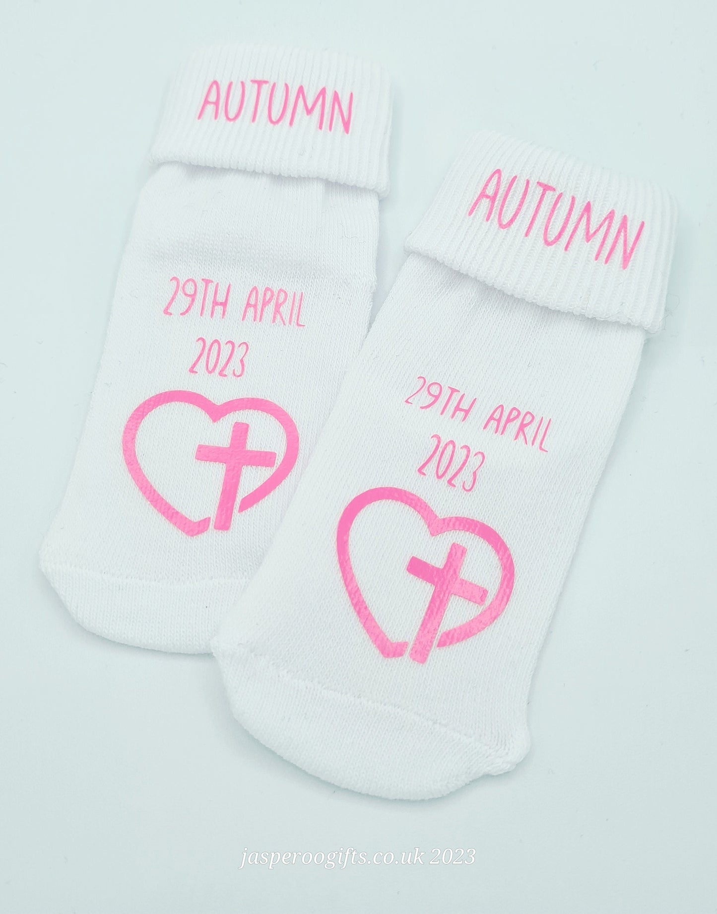 Baby/Toddler Christening Socks Personalised Keepsake with free gift bag