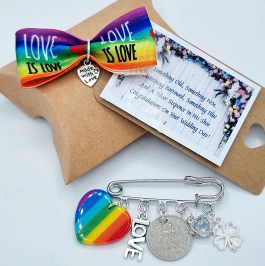 LGBT Pride Lucky Sixpence Kilt Pin